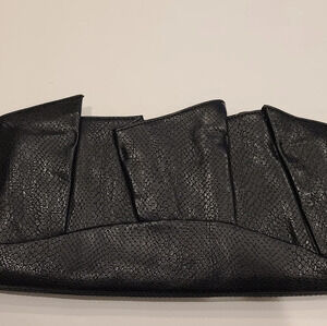 Danielle Nicole black women's clutch snake print